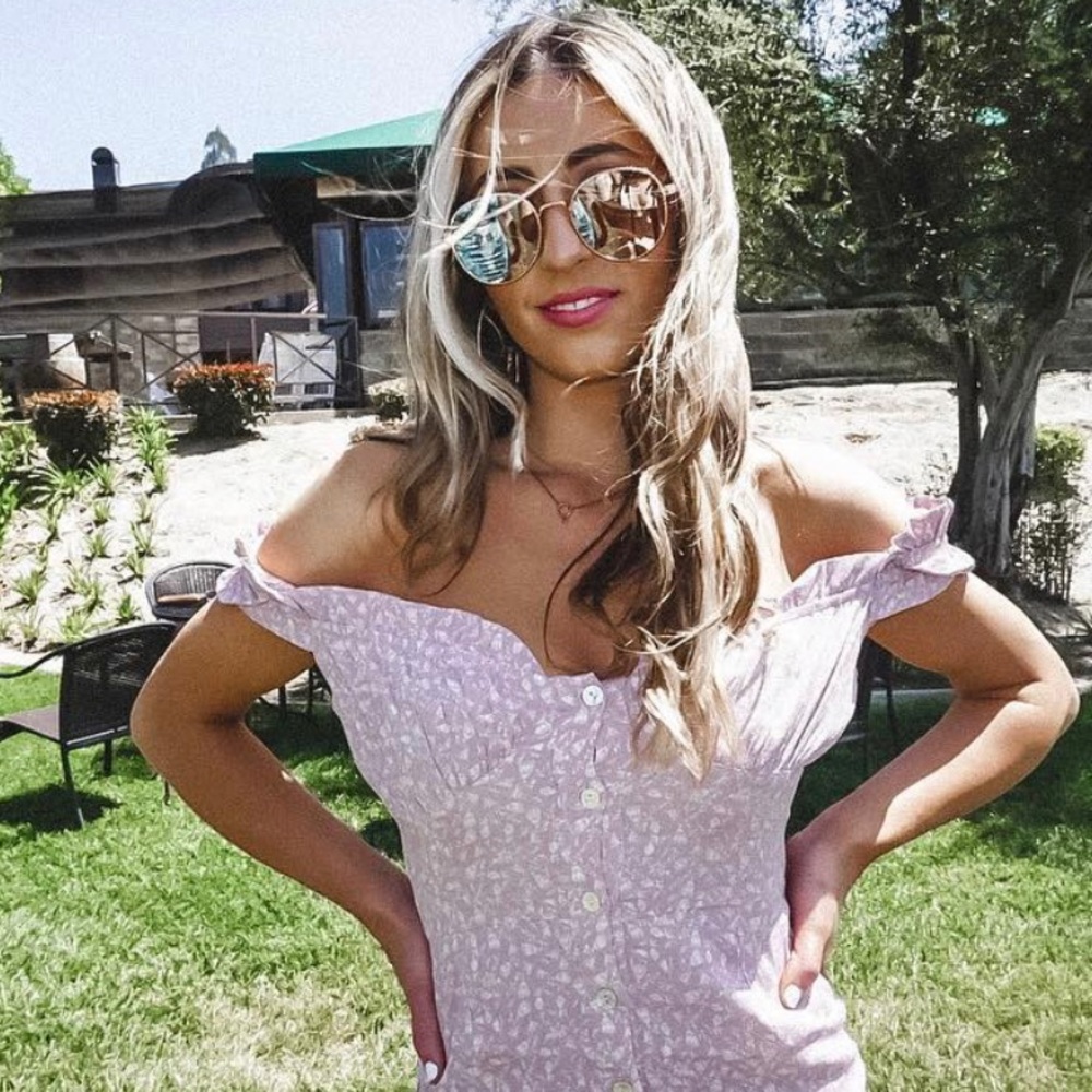 Lavender floral dress